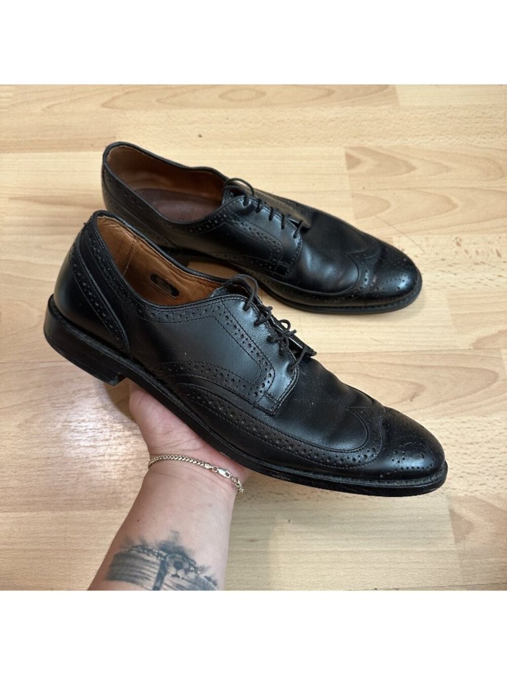 Allen Edmonds Men's 'Player's Shoe' Brogue Wingtip Black Leather 10.5 D #9712